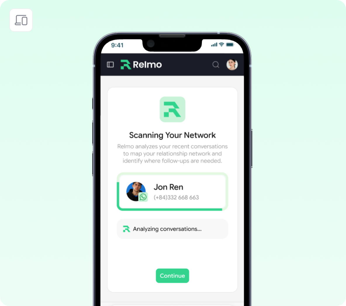 Relmo network scan preview