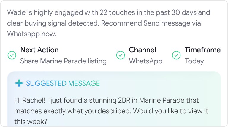 Relmo suggested message recommendation